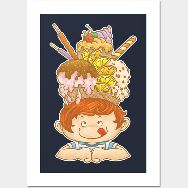 Gelato on Top of my Head Wall Art by Khotekmei